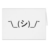 Oops Shrug Emoticon Count\_(シ)_/ Japanse Kaomoji (Voorkant Horizontaal)