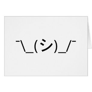 Oops Shrug Emoticon Count\_(シ)_/ Japanse Kaomoji