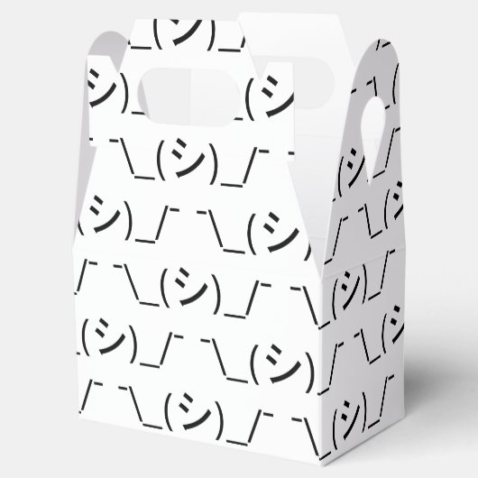 Oops Shrug Emoticon Count\_(シ)_/ Japanse Kaomoji Bedankdoosjes (Geopend)