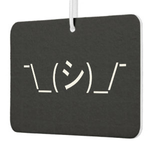 Oops Shrug Emoticon Count\_(シ)_/ Japanse Kaomoji Luchtverfrisser