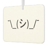 Oops Shrug Emoticon Count\_(シ)_/ Japanse Kaomoji Luchtverfrisser (Links)