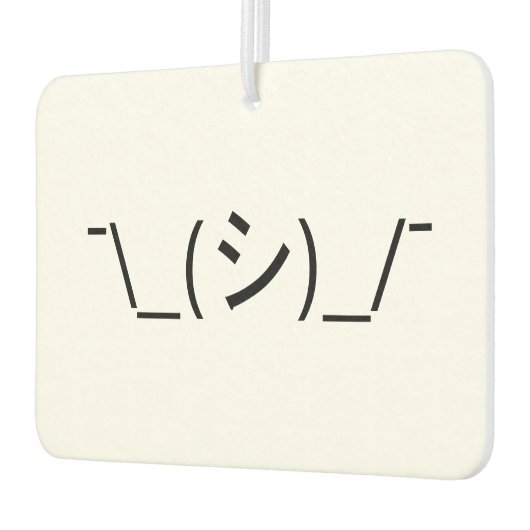 Oops Shrug Emoticon Count\_(シ)_/ Japanse Kaomoji Luchtverfrisser (Links)