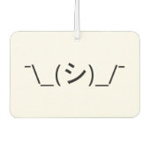 Oops Shrug Emoticon Count\_(シ)_/ Japanse Kaomoji Luchtverfrisser (Voorkant)
