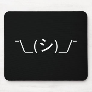 Oops Shrug Emoticon Count\_(シ)_/ Japanse Kaomoji Muismat