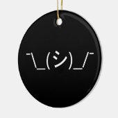 Oops Shrug Emoticon Count\_(シ)_/ Japanse Kaomoji P Keramisch Ornament (Links)