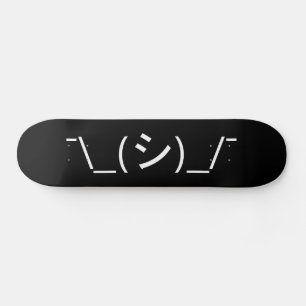 Oops Shrug Emoticon Count\_(シ)_/ Japanse Kaomoji Persoonlijk Skateboard