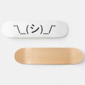 Oops Shrug Emoticon Count\_(シ)_/ Japanse Kaomoji Persoonlijk Skateboard (Horizontaal)