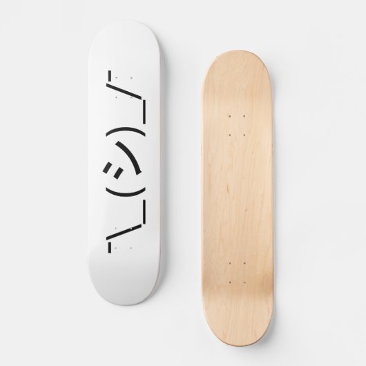 Oops Shrug Emoticon Count\_(シ)_/ Japanse Kaomoji Persoonlijk Skateboard (Voorkant)