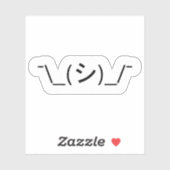 Oops Shrug Emoticon Count\_(シ)_/ Japanse Kaomoji S Sticker (Vel)