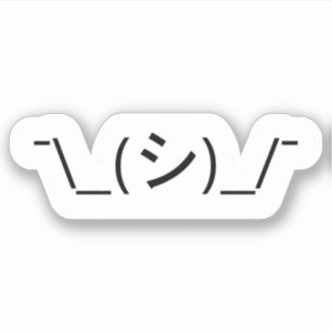 Oops Shrug Emoticon Count\_(シ)_/ Japanse Kaomoji S Sticker