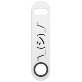 Oops Shrug Emoticon Count\_(シ)_/ Japanse Kaomoji Speed Flessenopener (Voorkant)