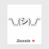 Oops Shrug Emoticon Count\_(シ)_/ Japanse Kaomoji Sticker (Vel)