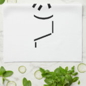 Oops Shrug Emoticon Count\_(シ)_/ Japanse Kaomoji Theedoek (Gevouwen)