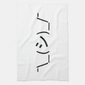 Oops Shrug Emoticon Count\_(シ)_/ Japanse Kaomoji Theedoek (Verticaal)