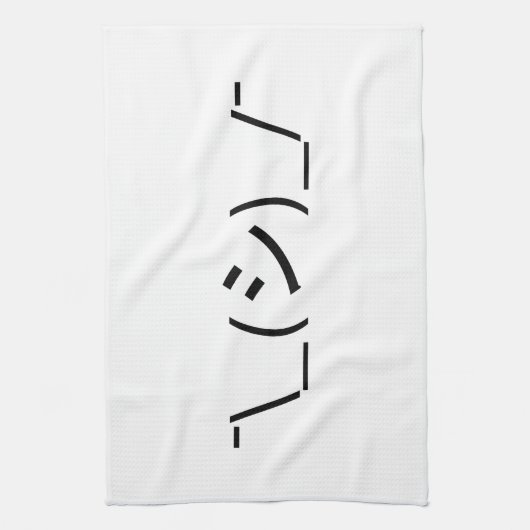 Oops Shrug Emoticon Count\_(シ)_/ Japanse Kaomoji Theedoek (Verticaal)