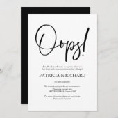 Oops Simple Chic Wedding uitgesteld Kaart (Voorkant / Achterkant)