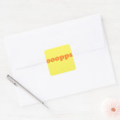 oops vierkante sticker (Envelop)