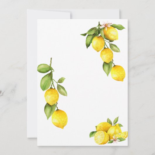 Oops Waterverf Lemons Postponed Wedding Kaart (Achterkant)