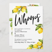 Oops Waterverf Lemons Postponed Wedding Kaart (Voorkant / Achterkant)