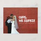 Oops We hebben de aankondiging van het fotohuwelij (Voorkant)