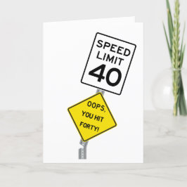 Oops You Hit 40 grappige 40ste verjaardagskaart Bedankkaart