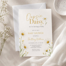Oopsie Daisy Minimalistische Baby Shower 