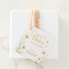 Oopsie Daisy Wildflower Baby Shower  Bedankjes Labels