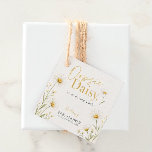 Oopsie Daisy Wildflower Baby Shower  Bedankjes Labels (In situ)