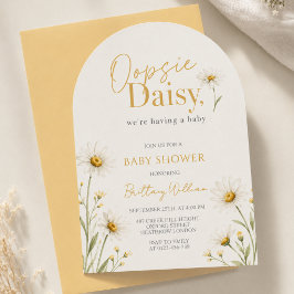 Oopsie Daisy Wildflower Watercolour Baby Shower  Kaart