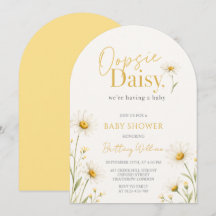 Oopsie Daisy Wildflower Watercolour Baby Shower 