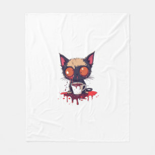 Oopsie Meow – Sad Kawaii Kat Koffie Liefhebber Fleece Deken
