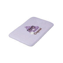 Oopsie Poop. Emoji Paarse Bath Mat
