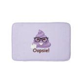 Oopsie Poop. Emoji Paarse Bath Mat (Voorkant)