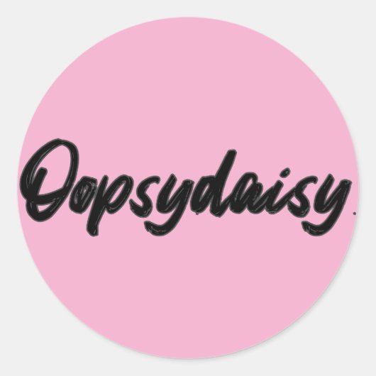 Oopsydaisy-sticker Ronde Sticker (Voorkant)