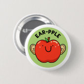 Oor-appel Fruit Appel Pun Button Pin (Voorkant /achterkant)