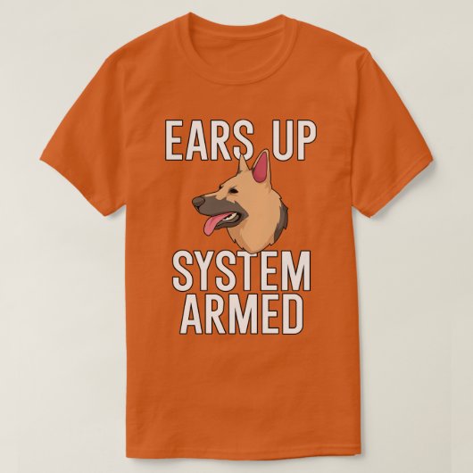 Oor omhoog systeem gewapend t-shirt (Design voorkant)
