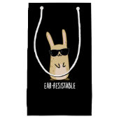 Oor-resistente Grappige Konijn Pun Dark BG Klein Cadeauzakje (Voorkant)