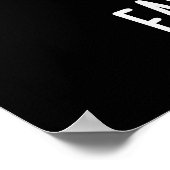 Oor-resistente Grappige Konijn Pun Dark BG Poster (Hoek)