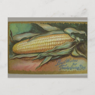  oor van maïs Thanksgiving Groeten Briefkaart