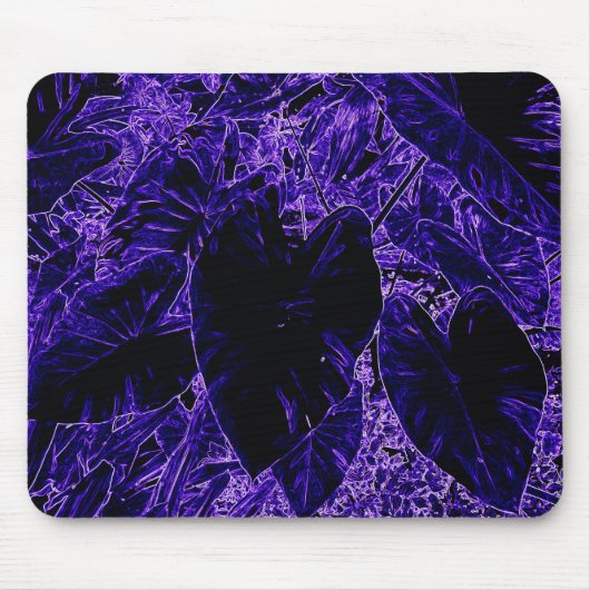 Oor van Olifant Blad Diepste Paars Muismat (Voorkant)