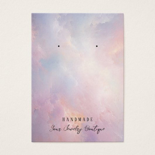 Oorbel Abstracte Wolken Sieraden Display Kaarten Visitekaartje (Voorkant)