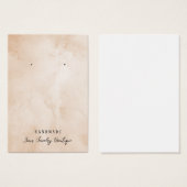 Oorbel Cream Ivoor Abstract Sieraden Display Kaart (Voorkant /achterkant)