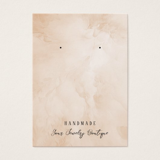 Oorbel Cream Ivoor Abstract Sieraden Display Kaart (Voorkant)