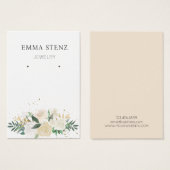 Oorbel display Kaart · Elegante pastelbloem (Voorkant /achterkant)