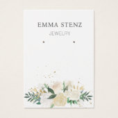 Oorbel display Kaart · Elegante pastelbloem (Voorkant)