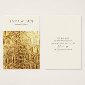 Oorbel Display Kaart · Gouden Lederen Textuur (Voorkant /achterkant)