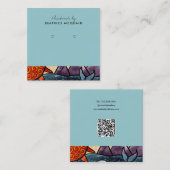 Oorbel Display Kaart | Kustwalvis van de Waterverf Vierkante Visitekaartje (Voorkant / Achterkant)