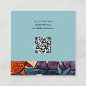 Oorbel Display Kaart | Kustwalvis van de Waterverf Vierkante Visitekaartje (Achterkant)