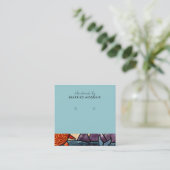 Oorbel Display Kaart | Kustwalvis van de Waterverf Vierkante Visitekaartje (Staand voorkant)