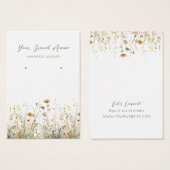 Oorbel Display Kaart · Waterverf Wildflower (Voorkant /achterkant)